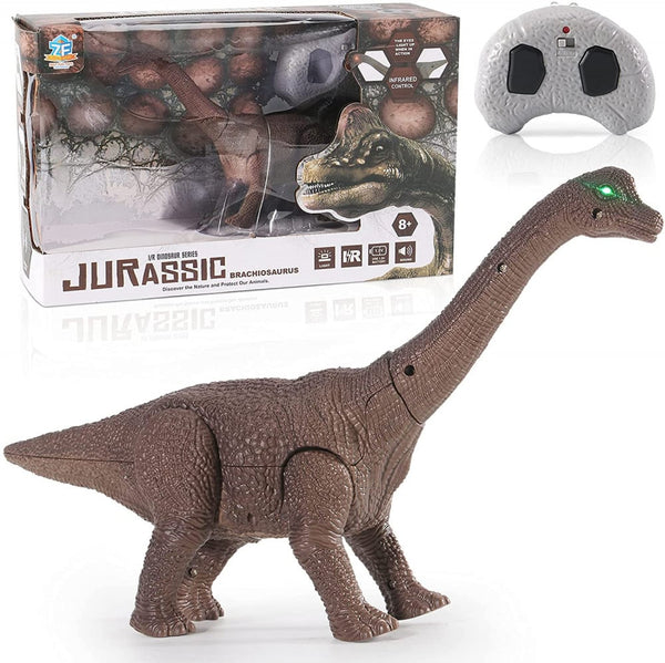 Brontosaurus الديناصور اللعبه الالكترونيه للاطفال بجهاز التحكم عن بعد ,مع الاصوات والاضواء ويتميز بواقعيه المشى مغامره RC دينو