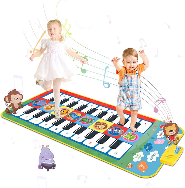 سجادة بيانو للأطفال قياس 80 * 50 سم مع 20 مفتاح  بيانو , لعبة تفاعلية جماعية مميزة