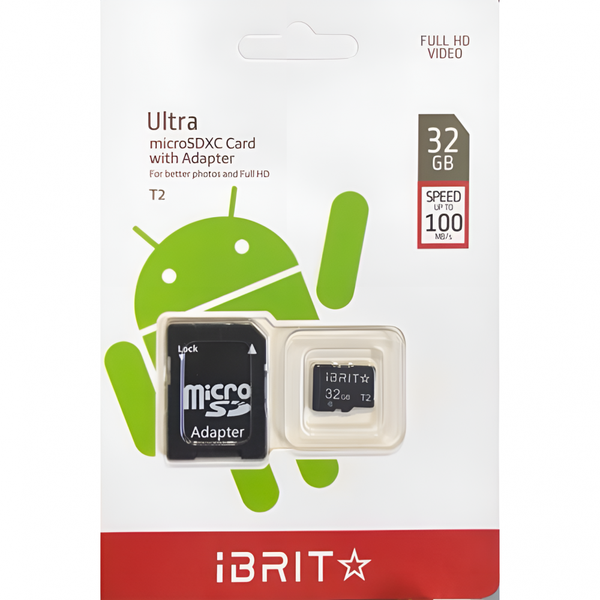 بطاقة ذاكرة ibrit ألترا SDXC بسعة 12 ميجابايت/ ثانية 32 غيغابايت