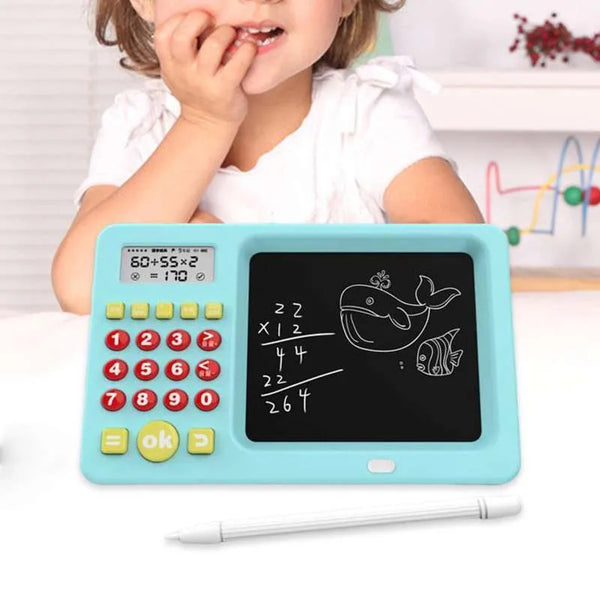 Math Early Education Machine, 2 in 1 Writing Tablet & Calculator Intelligent Early Education Learning Machine For Boy's & Girl's