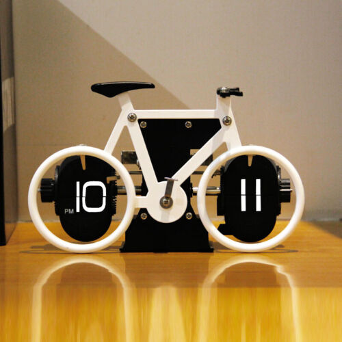 Flip numbers desk Clock with a beautiful and distinctive Design - Bicycle - a great gift for office décor
