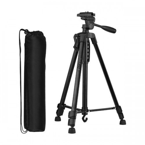 Professional foldable tripod VCT3388 made of aluminum, lightweight, for camera or mobile, one of the most important tools for professional photography, maximum length 137 cm