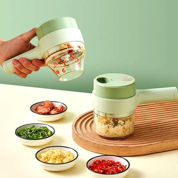 Cordless Multifunctional Vegetable and Garlic chopper, One button for easy use